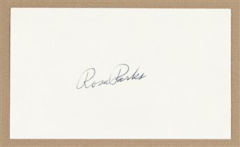 Parks, Rosa (1913-2005) Signed Card.